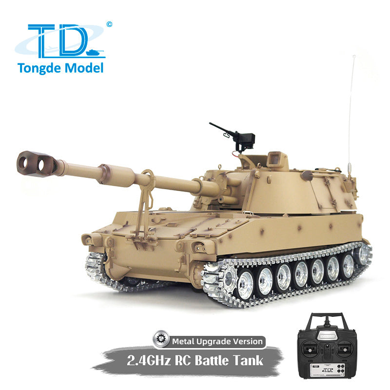 TONGDE M109A2 Howitzer 1/16 Scale Battle Tank - Metal Tracks