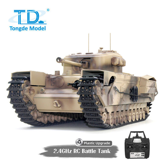 TONGDE Churchill MK. VII 1/16 Scale Battle Tank - Metal Tracks