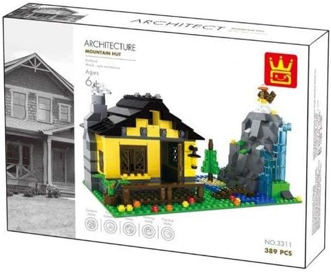 WANGE 3311 Mountain Hut – 389-Piece Architecture Building Set