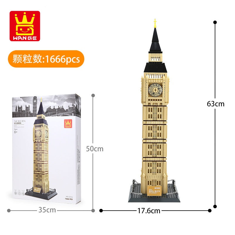 WANGE 5218 – Big Ben Architecture Building Set (1376 Pieces)