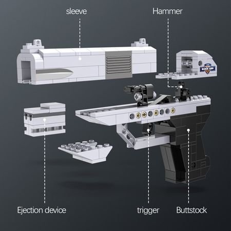 CaDA Model Double-Barrel Pistol Brick Building Set
