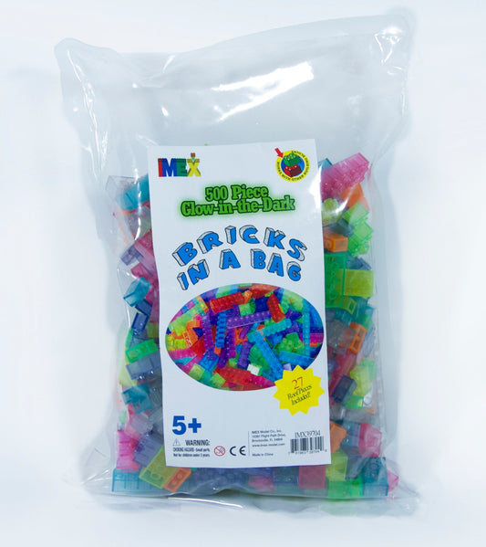 500 Piece Assorted Glow In The Dark Blocks