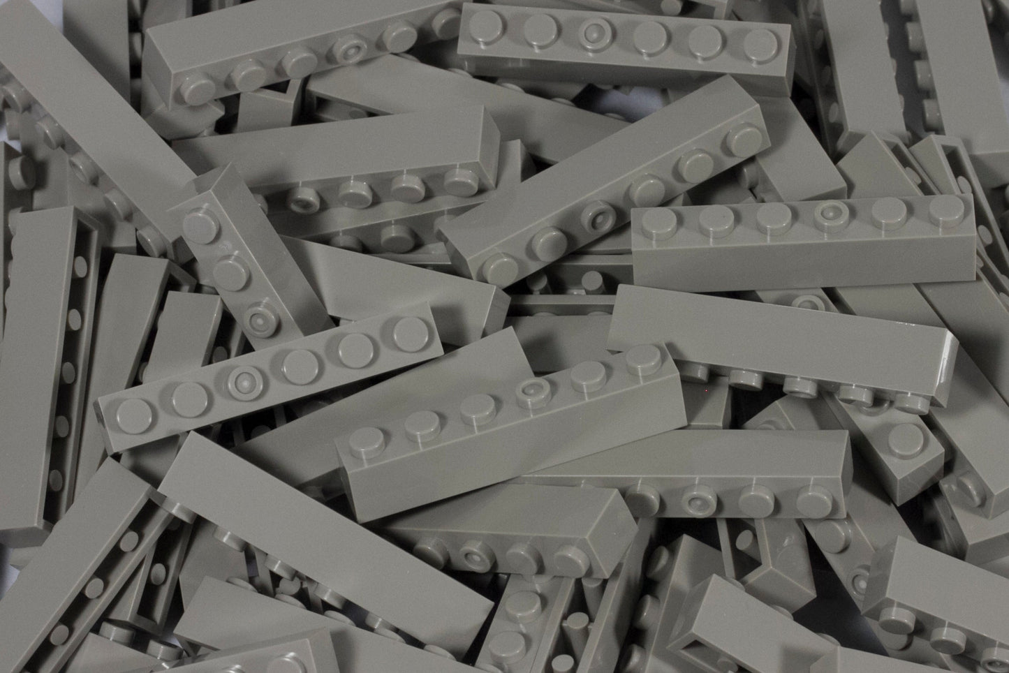 1x6 Stud Brick 100 Pack (Light Gray)