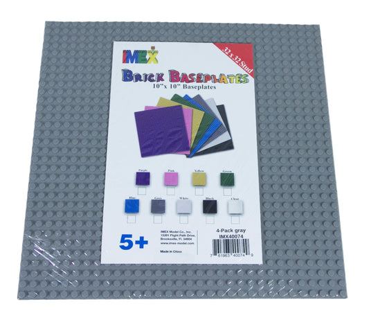 32x32 Stud Baseplate 4 Pack (Gray)