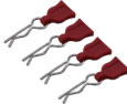 Easy Pull 1/10 RC Model Car Body Shell R Clips 4pcsSET For Buggy Truggy HSP Tamiya; Red