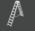 Silver Plastic Model Ladder 150mm 1 piece