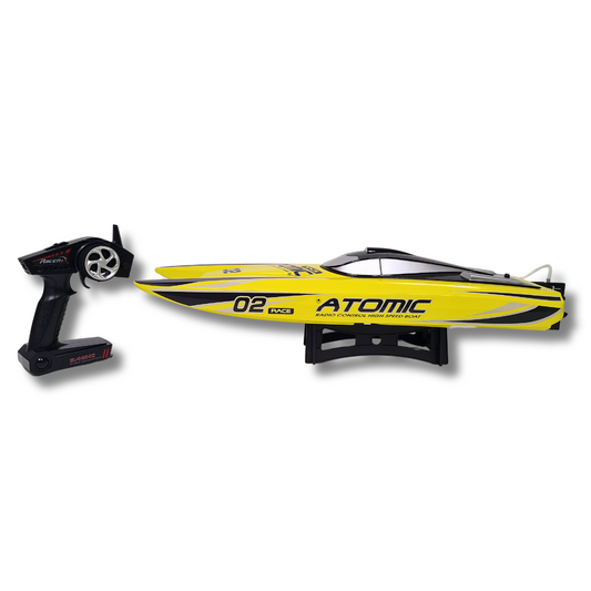 VolantexRC ATOMIC High-Speed Race Boat – Brushless 60 km/h RC Boat with LiPo Battery & Self-Righting System