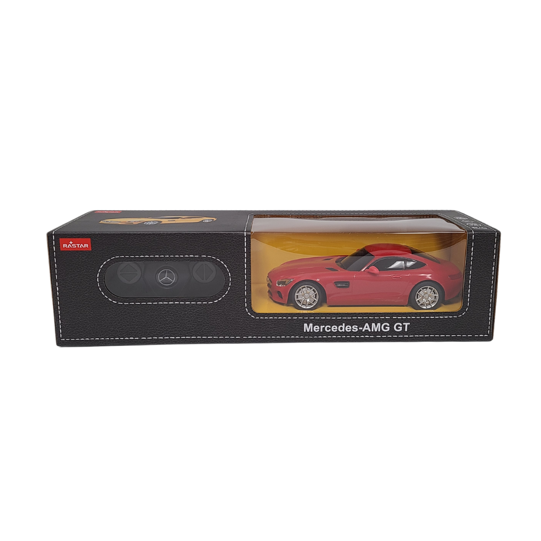 Rastar 1:24 Scale Mercedes-Benz AMG GT RC Car – Officially Licensed Remote Control Vehicle (Yellow/Red)