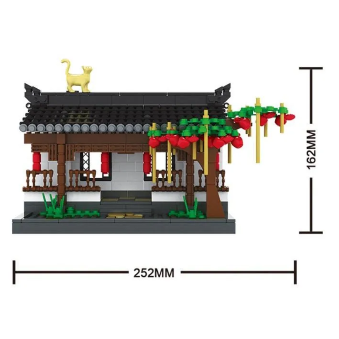 WANGE 3312 Hui Style Corridor – 507-Piece Architecture Building Set