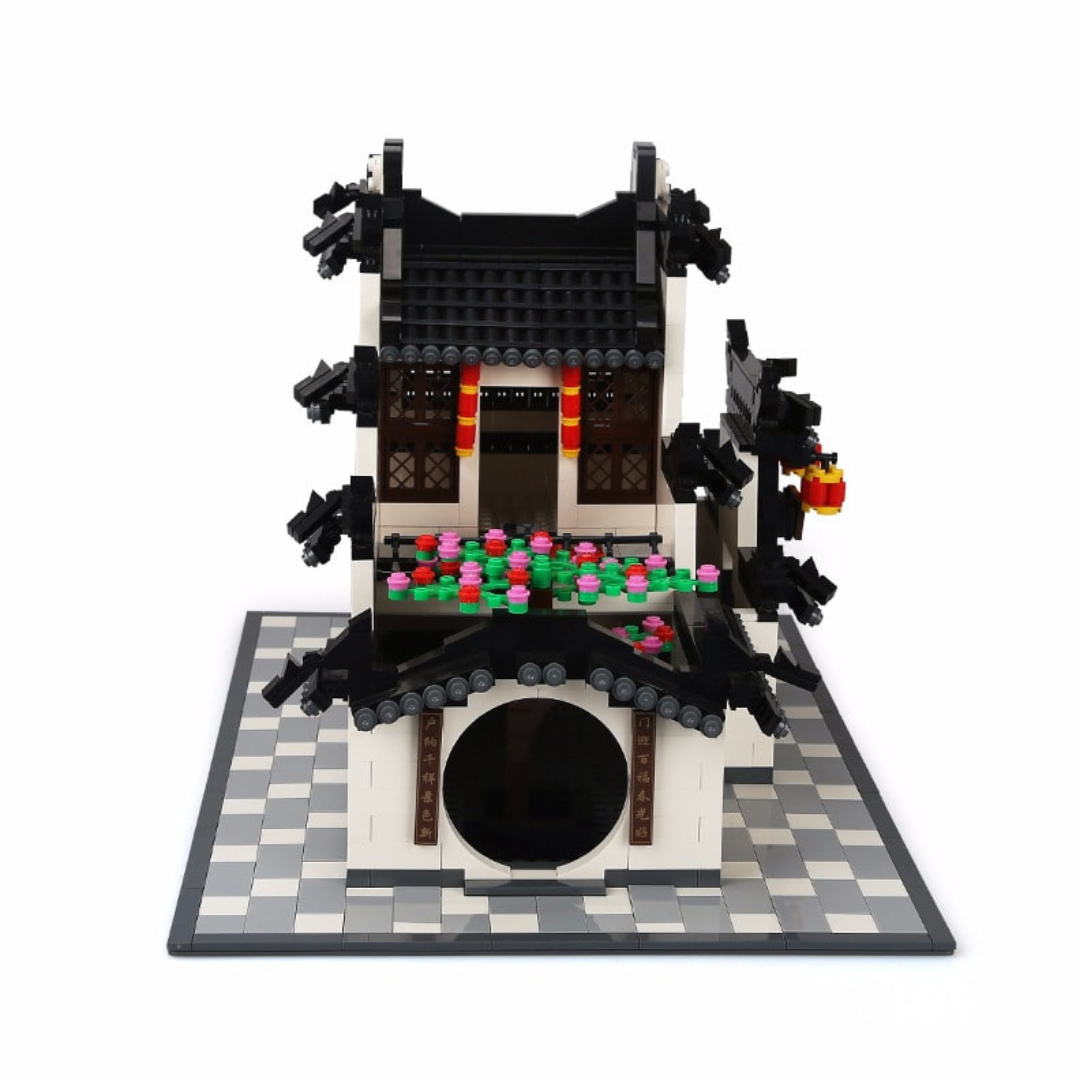 WANGE 5310 Hui‑Style Architecture House – 1,575‑Piece Traditional Chinese Set