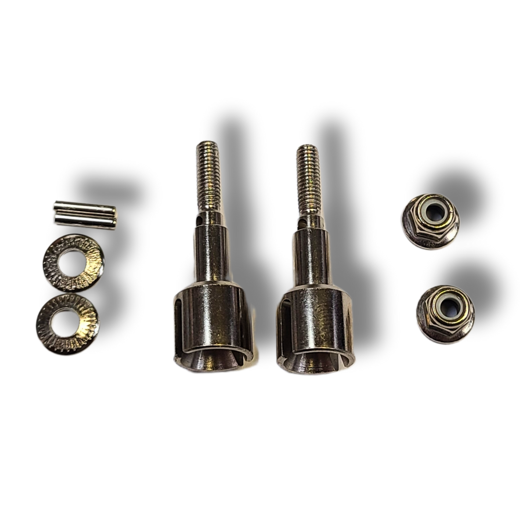 RR Wheel Shafts, Locknuts, & Pins - Exterminator / Big Bear II