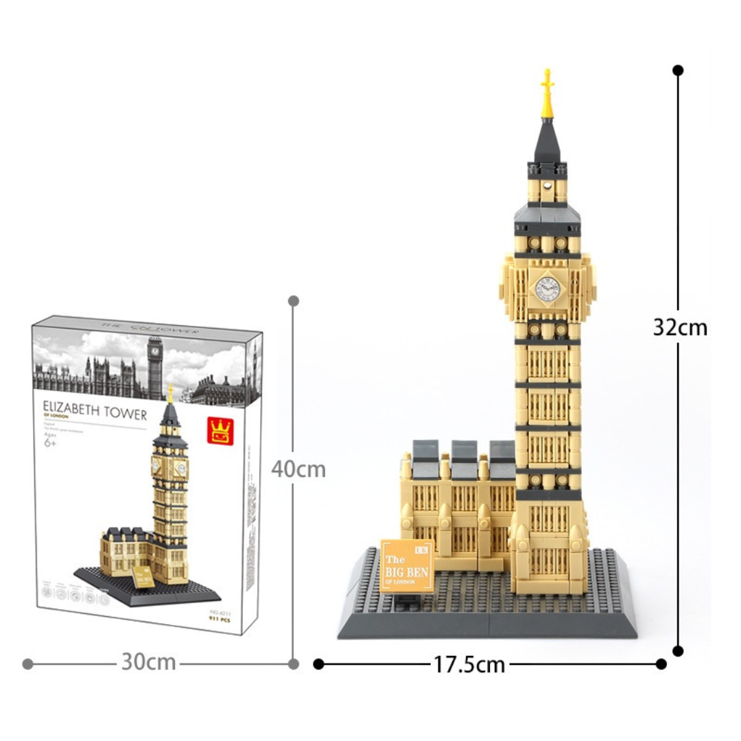WANGE 4211 Elizabeth Tower (Big Ben) – 892-Piece Architecture Brick Set