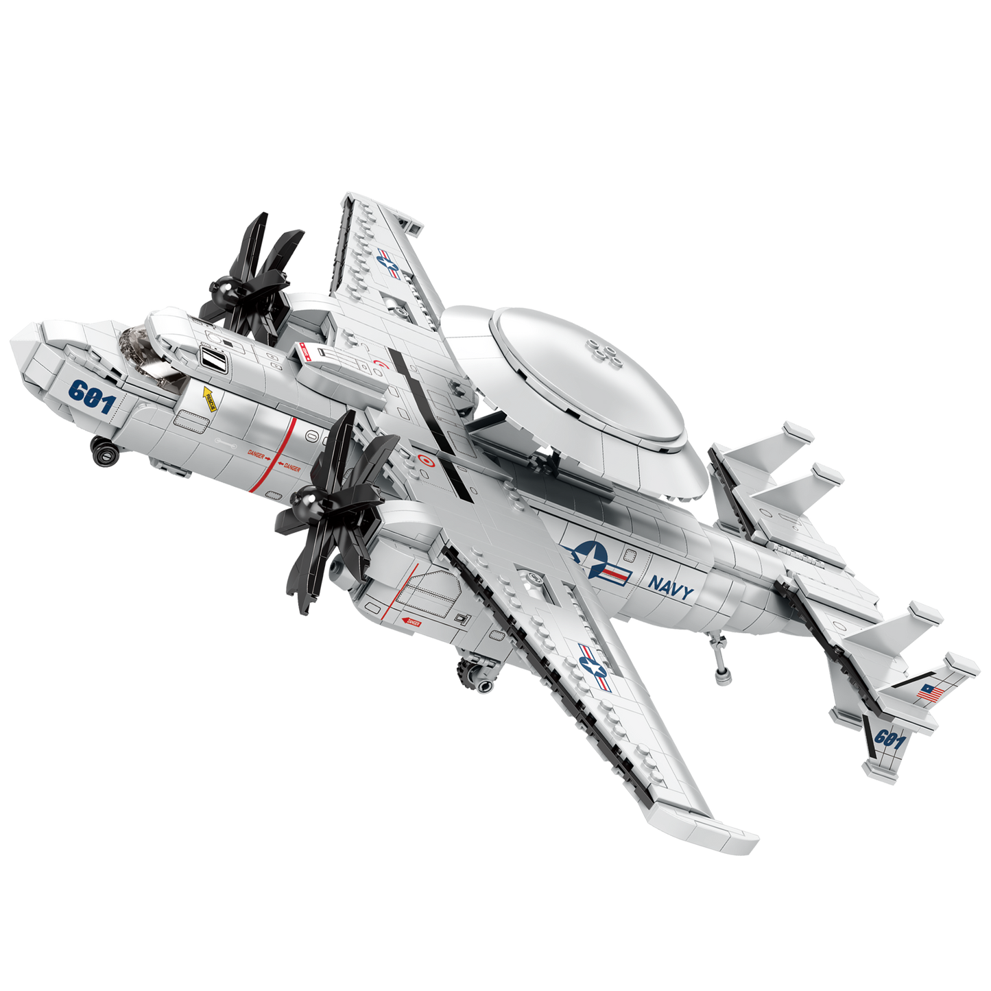 Reobrix E-2 Hawkeye Aircraft Brick Set – 1,144-Piece U.S. Navy Early Warning Plane Model
