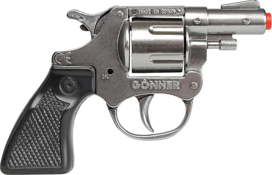 Police 357 Colt Detective Style 8-Shot Toy Cap Gun - Silver or Black | 73 | 0073 | Gonher