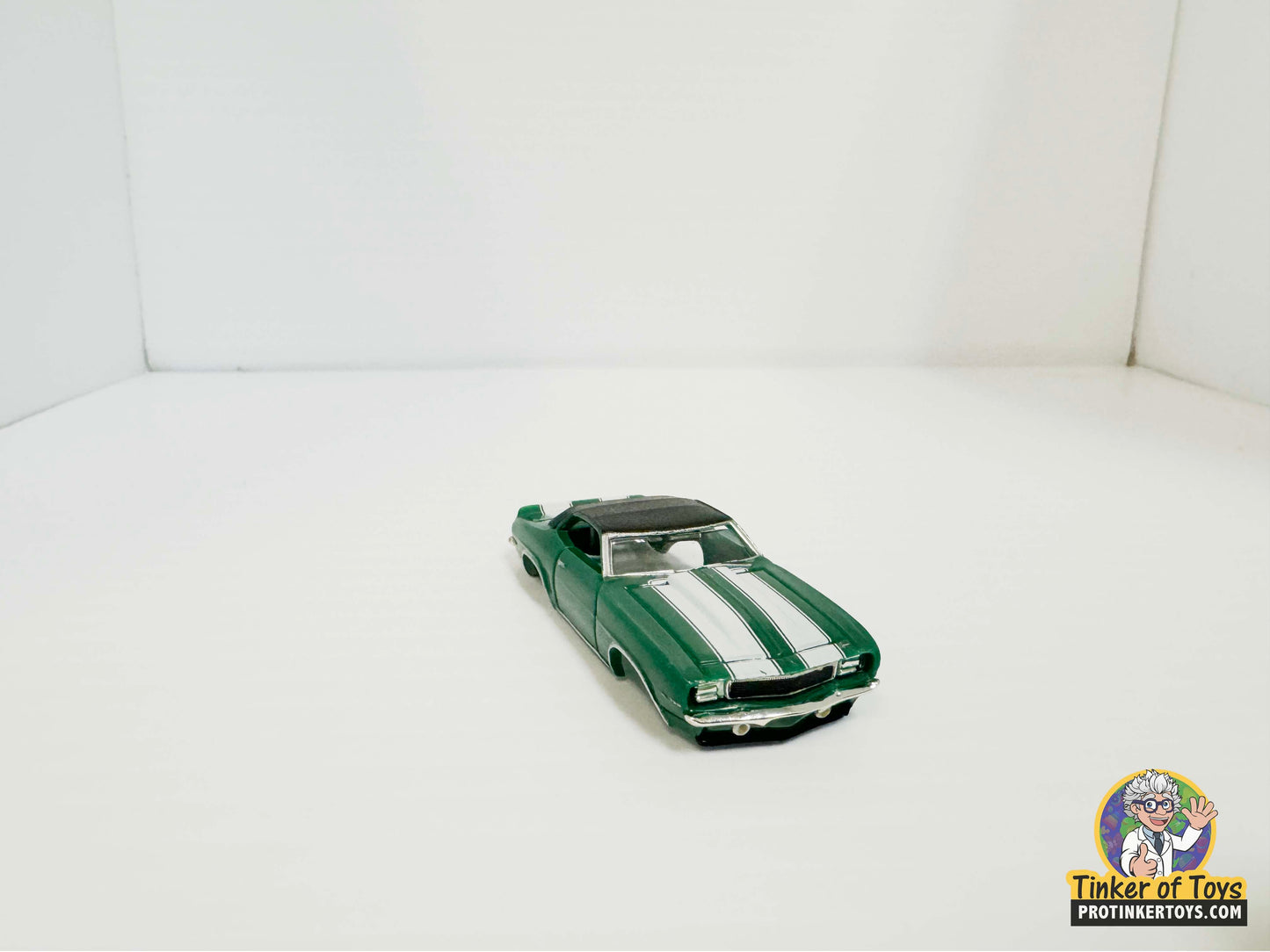 1969 Camaro RS Convertible Dark Green White Stripes | MM07031 | Model Motoring