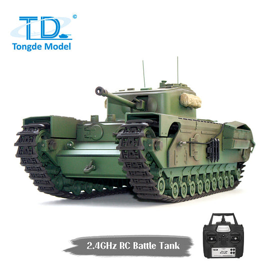 TONGDE Churchill MK. VII 1/16 Scale Battle Tank - Plastic Tracks