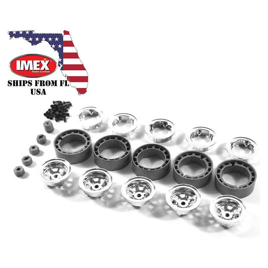 1.0 Chrome Beadlock Rim Set (x5)