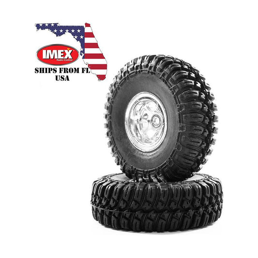 1.0 Finder A/T Tire & Beadlock Rims - Chrome (1 Pair)