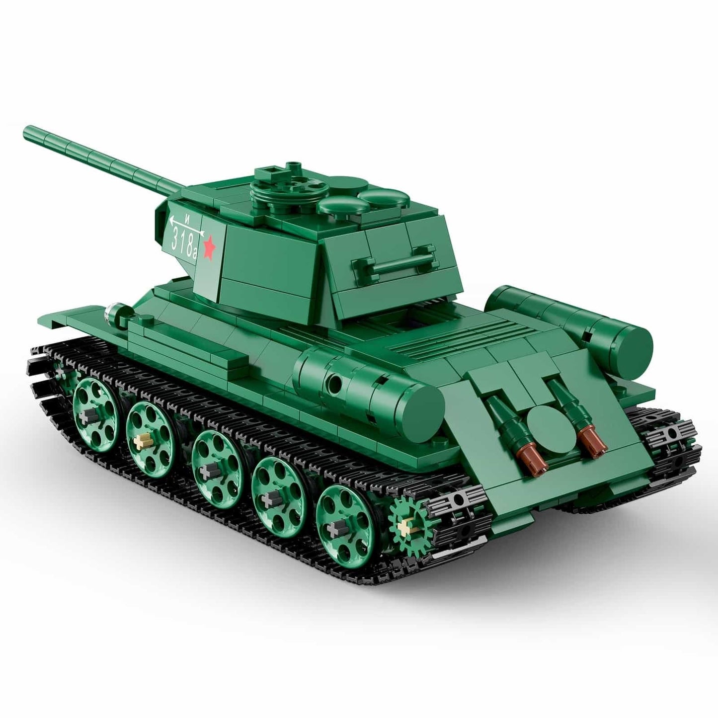 CaDA T-34 Medium Tank RC Brick Set – 722-Piece 1:35 Scale Motorized Soviet WWII Model