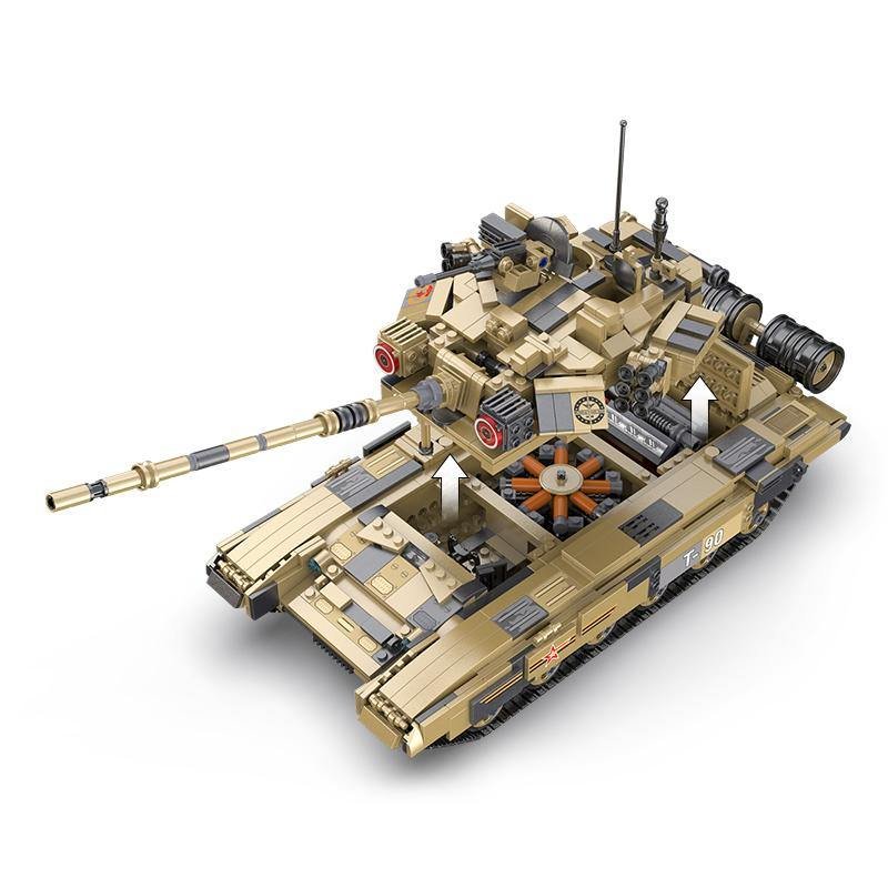 CaDA 1:20 Scale T-90 Tank Brick Set – 1,722-Piece Russian Model with Interior Detail (Non-Motorized)