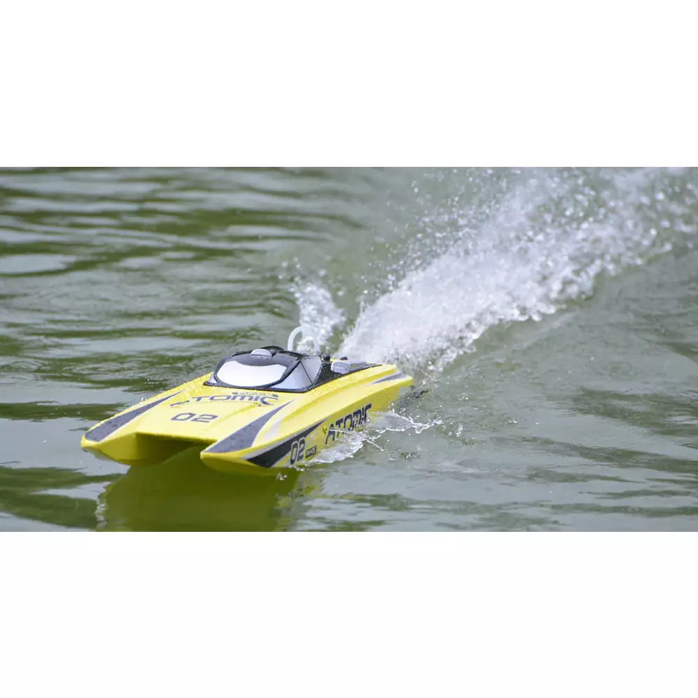 VolantexRC ATOMIC High-Speed Race Boat – Brushless 60 km/h RC Boat with LiPo Battery & Self-Righting System
