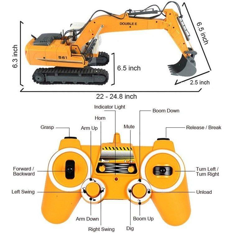 2.4GHz RTR RC Construction - 1/16th Scale Excavator
