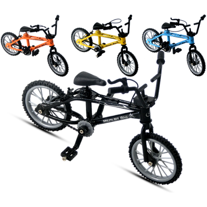 1/10 Scale Metal Frame Finger Bike – Miniature BMX Model in Three Colors