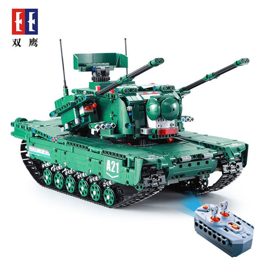CaDA 2in1 M1A2 Abrams RC Brick Set – 1,498-Piece U.S. Tank & Anti-Aircraft Gun Model