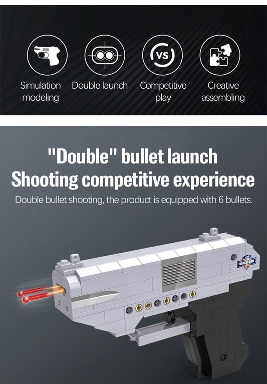 CaDA Model Double-Barrel Pistol Brick Building Set