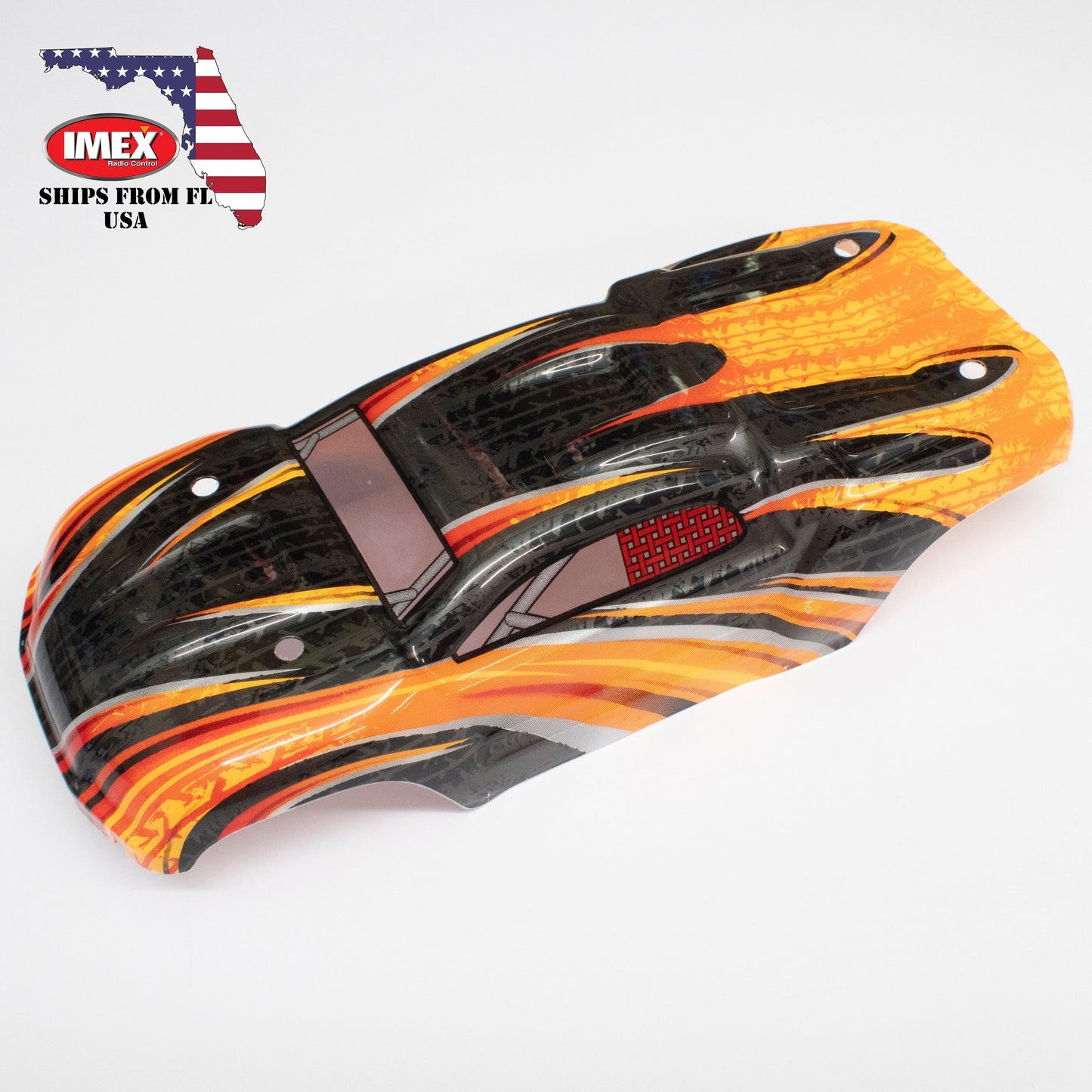 Ninja Truggy Body (Orange/Green/Clear)