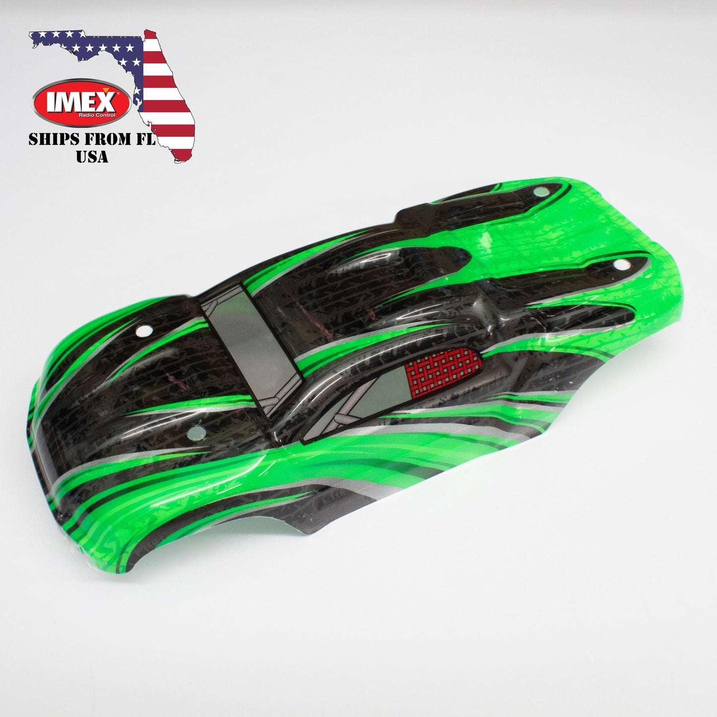 Ninja Truggy Body (Orange/Green/Clear)