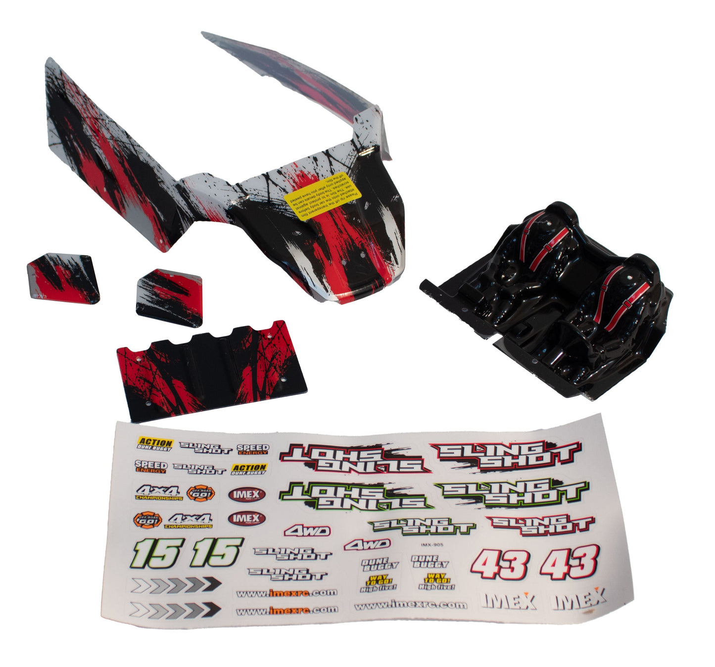BODY-RED & DECAL (SLINGSHOT)