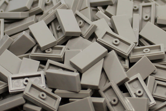 1x2 Tile Brick 200 Pack (Light Gray)