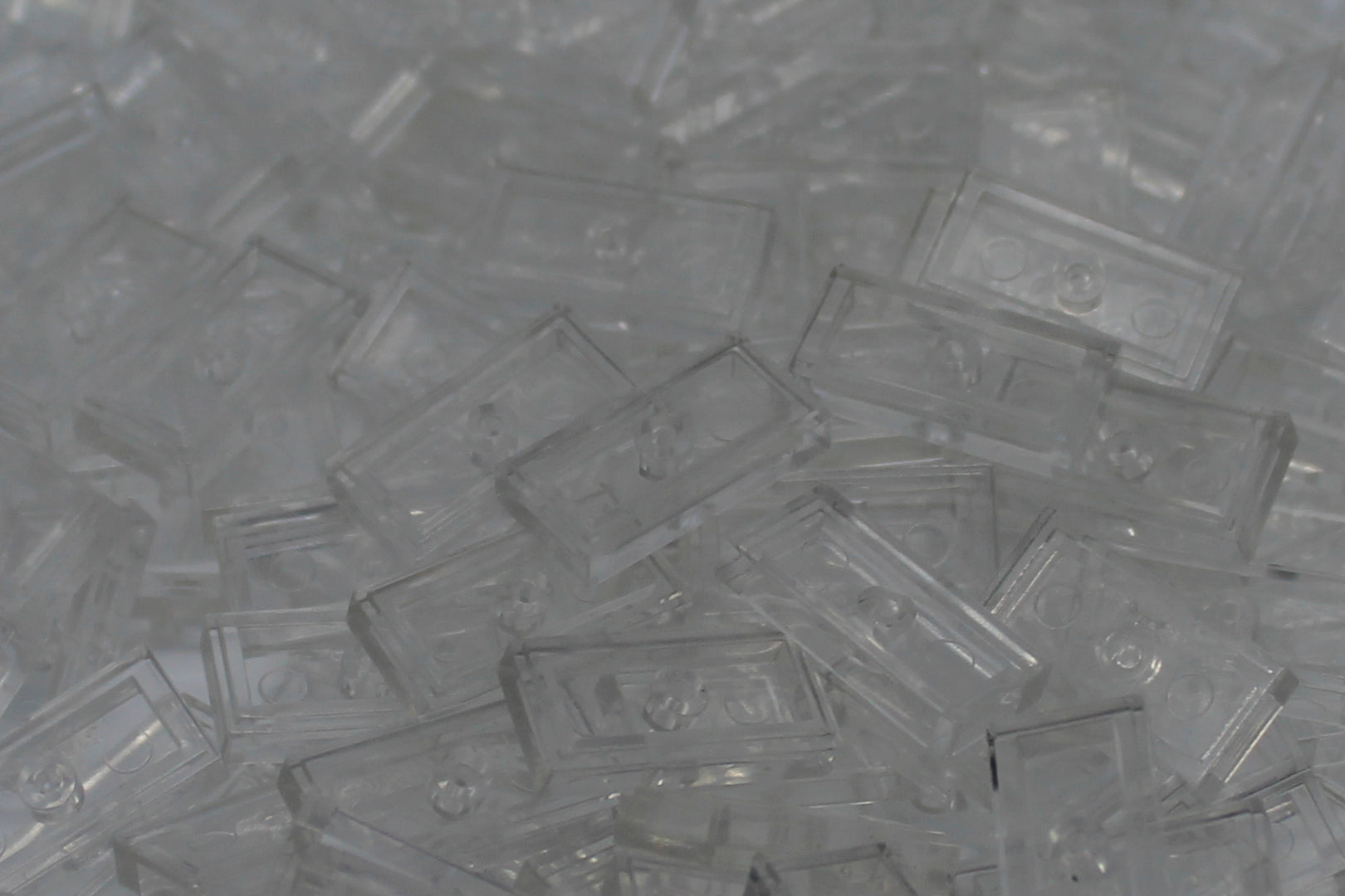 1x2 Tile Brick 200 Pack (Clear)