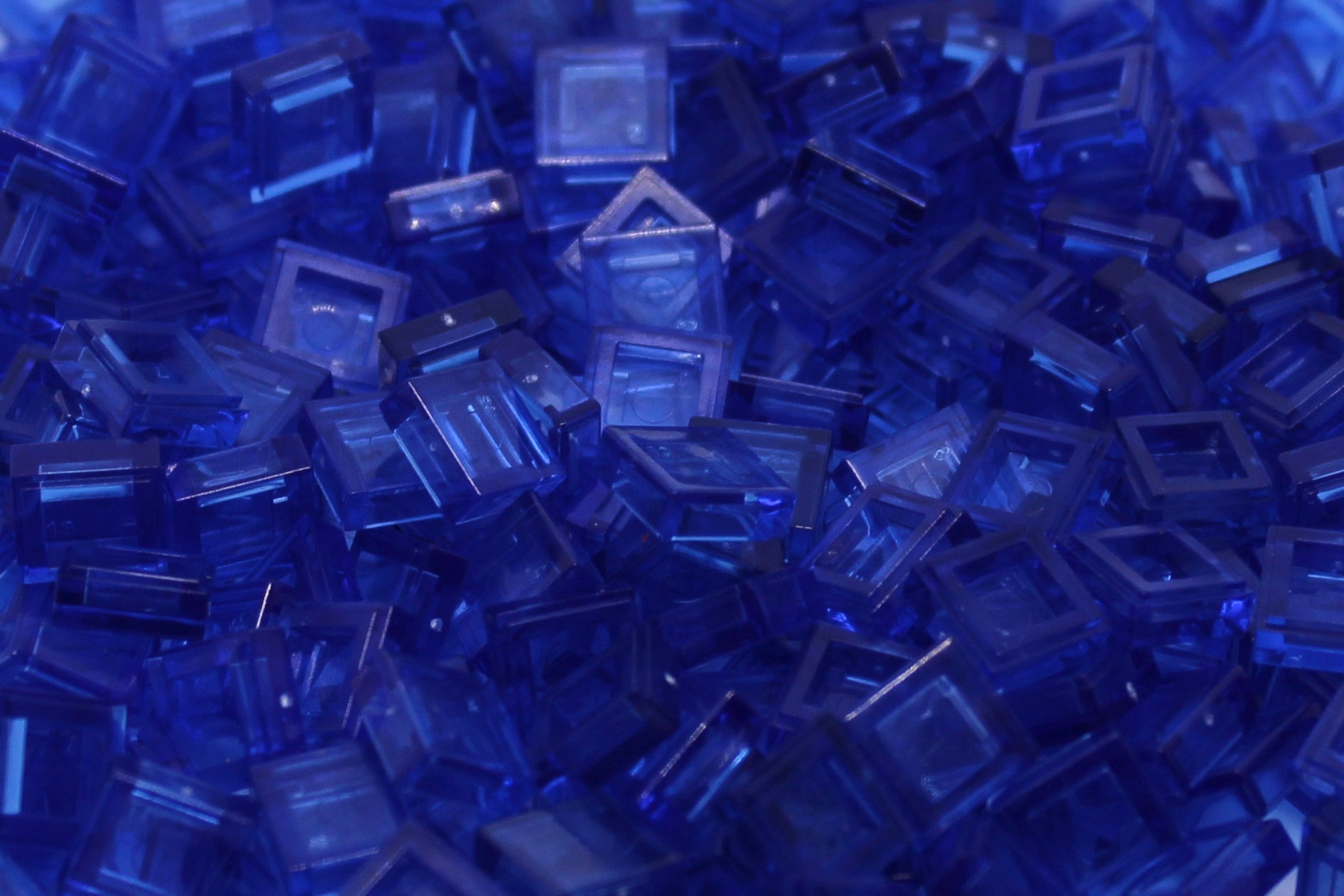 1x1 Tile Brick 300 Pack (Transparent Royal Blue)