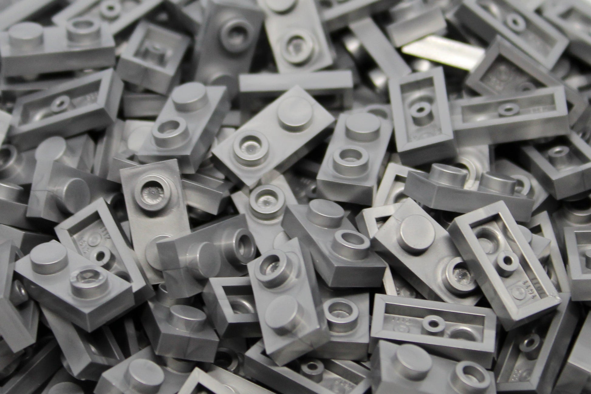 1X2X1/3 Stud Bricks 200 Pack (Metallic Silver)