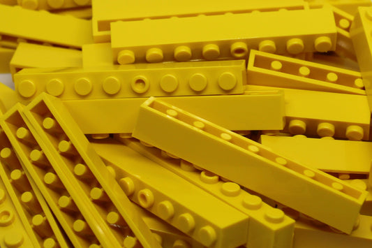 1x8 Stud Bricks 80 Pack (Yellow)