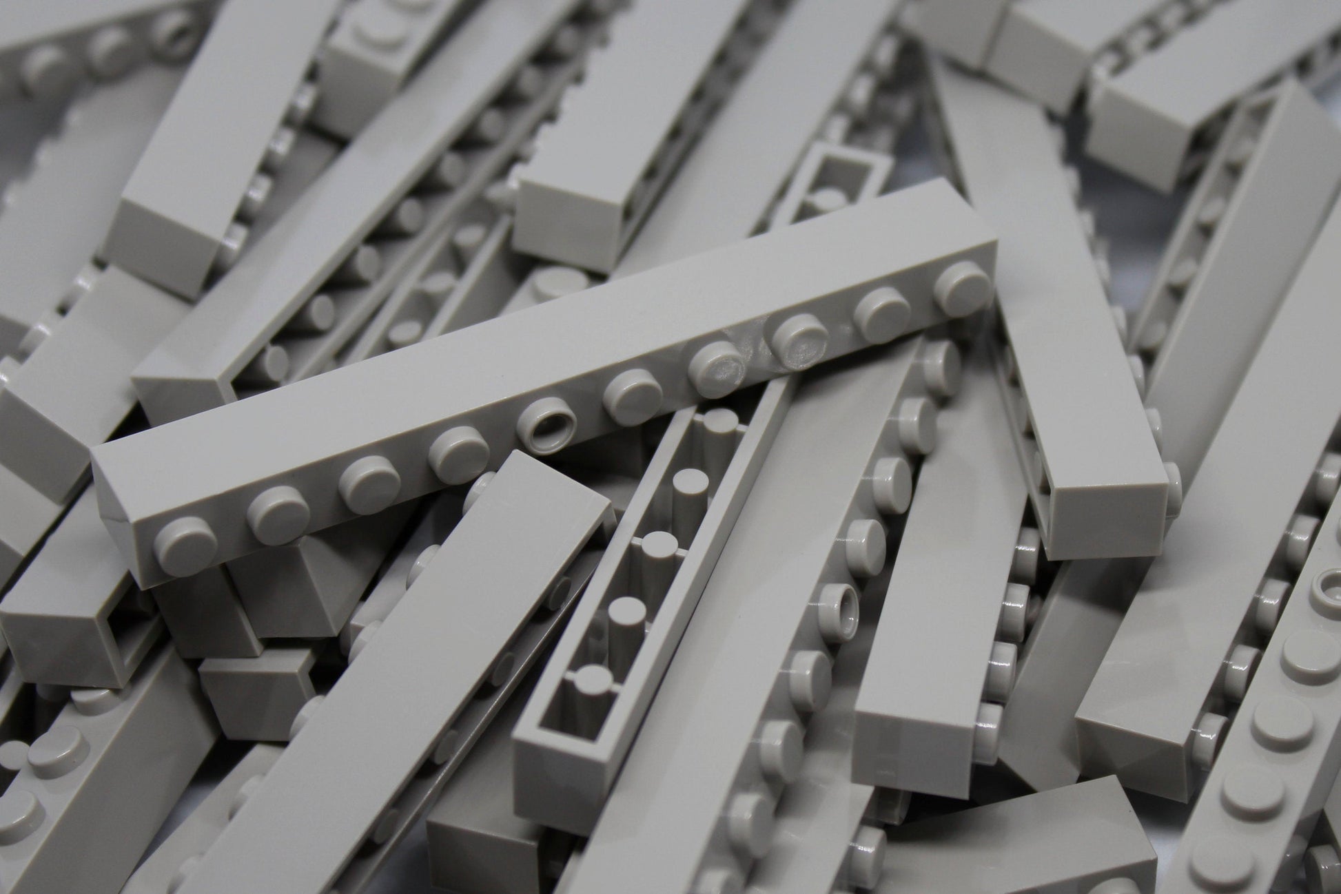 1x10 Stud Bricks 50 Pack (Light Gray)