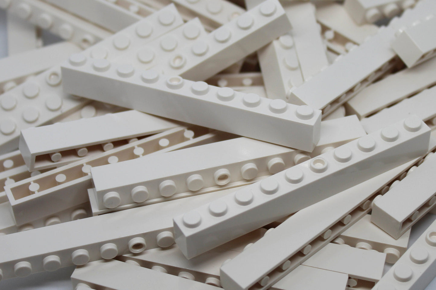 1x10 Stud Bricks 50 Pack (White)