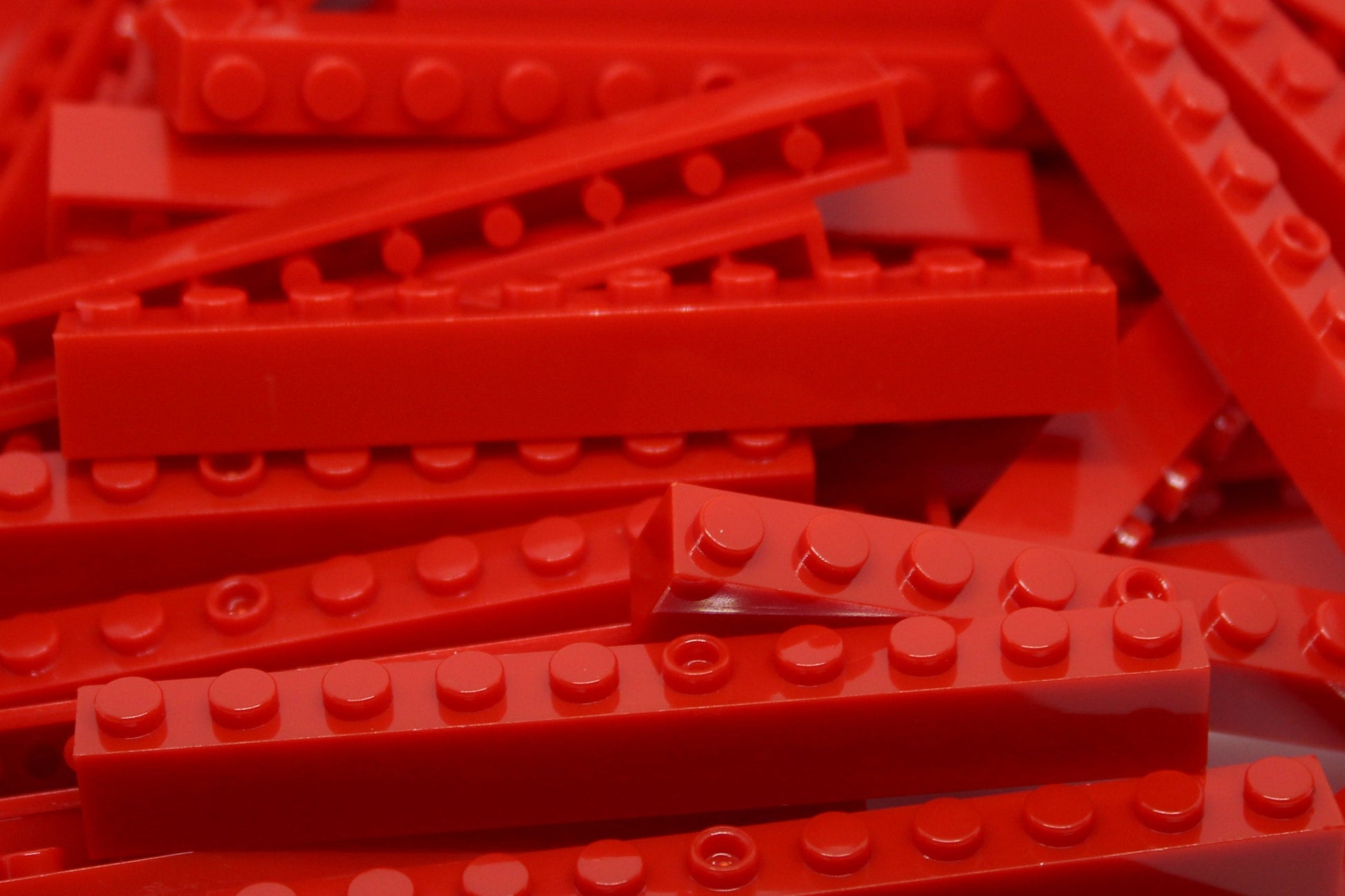 1x10 Stud Bricks 50 Pack (Red)