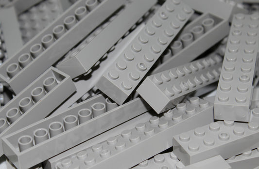 2x10 Stud Bricks 50 Pack (Light Gray)