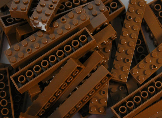 2x10 Stud Bricks 50 Pack (Brown)