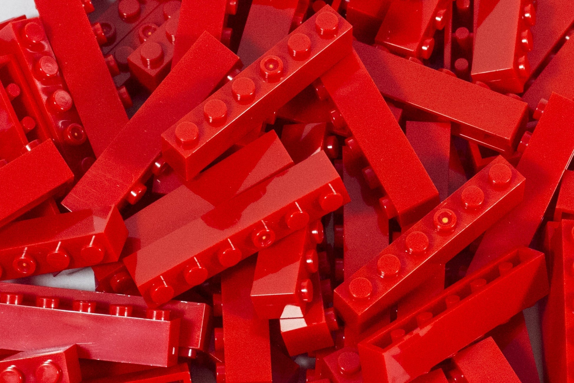 1x6 Stud Brick 100 Pack (Red)