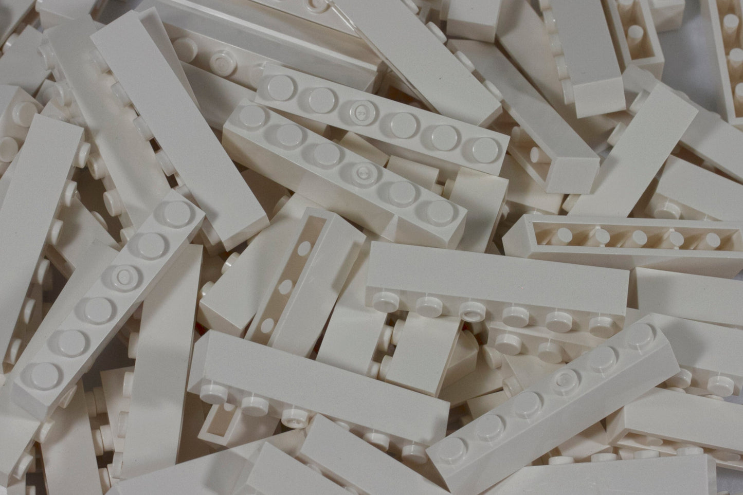 1x6 Stud Brick 100 Pack (White)