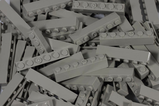 1x6 Stud Brick 100 Pack (Light Gray)