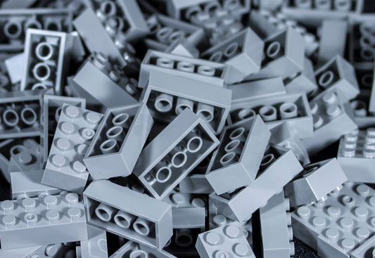 2X4 Brick 100 Pack (Light Grey)