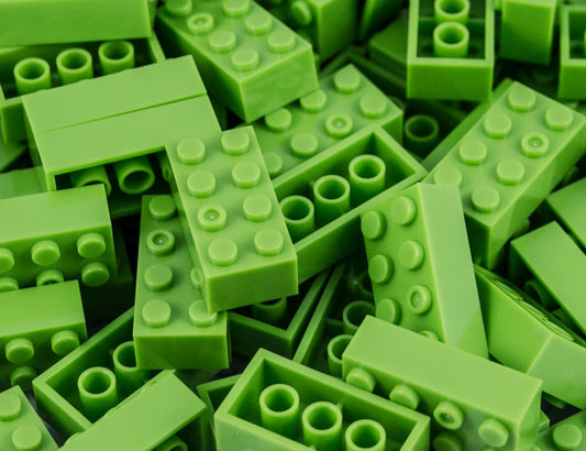 2X4 Brick 100 Pack (Lime Green)
