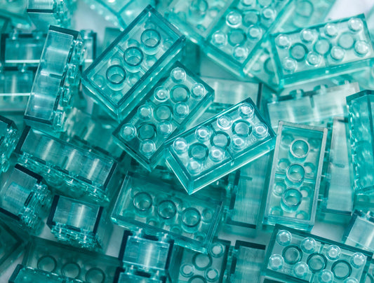 2X4 Brick 100 Pack (Transparent Aqua)