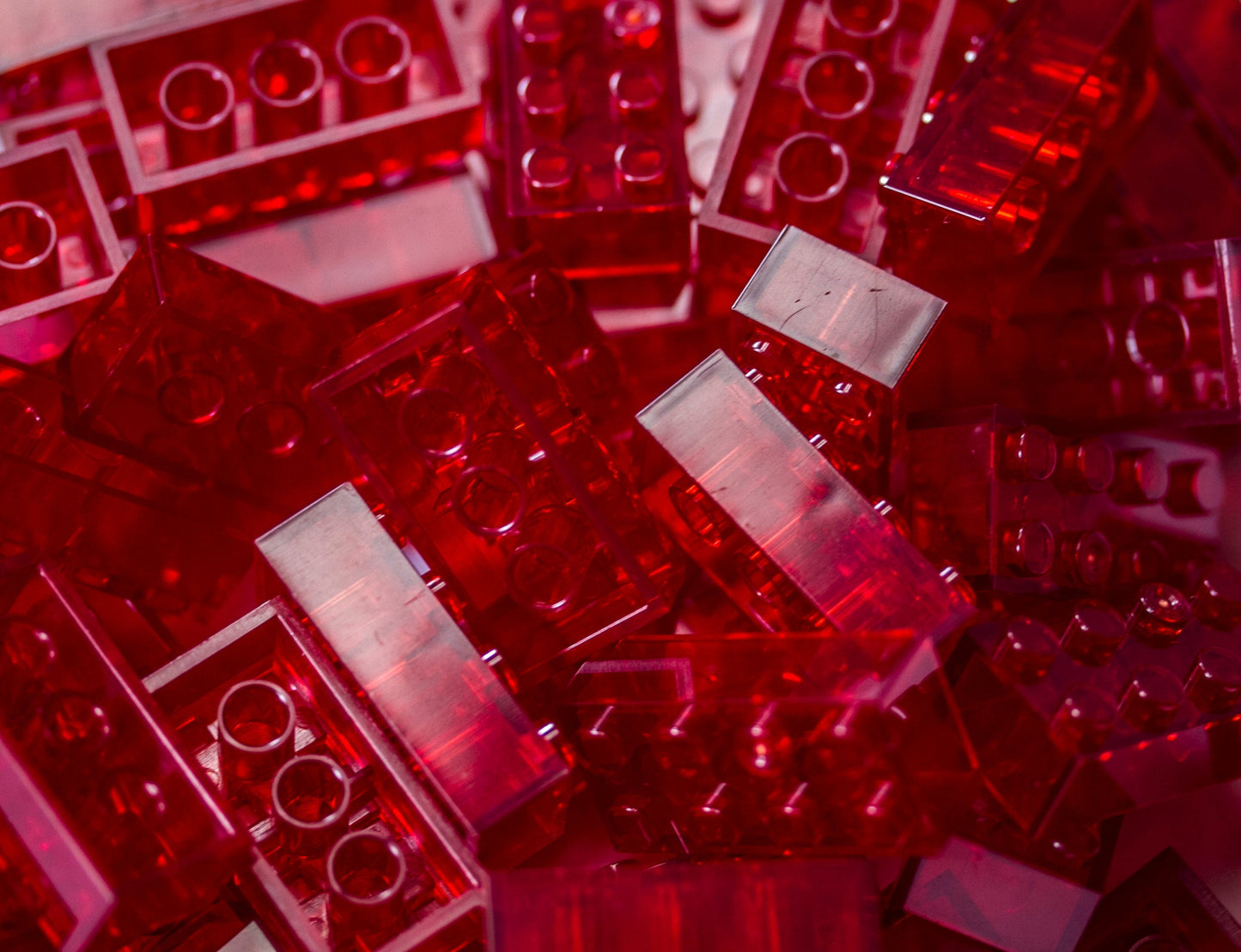 2X4 Brick 100 Pack (Transparent Red)