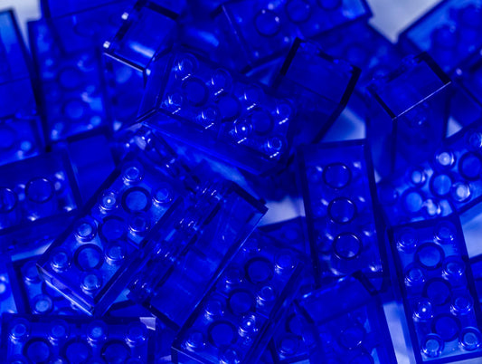 2X4 Brick 100 Pack (Transparent Royal Blue)